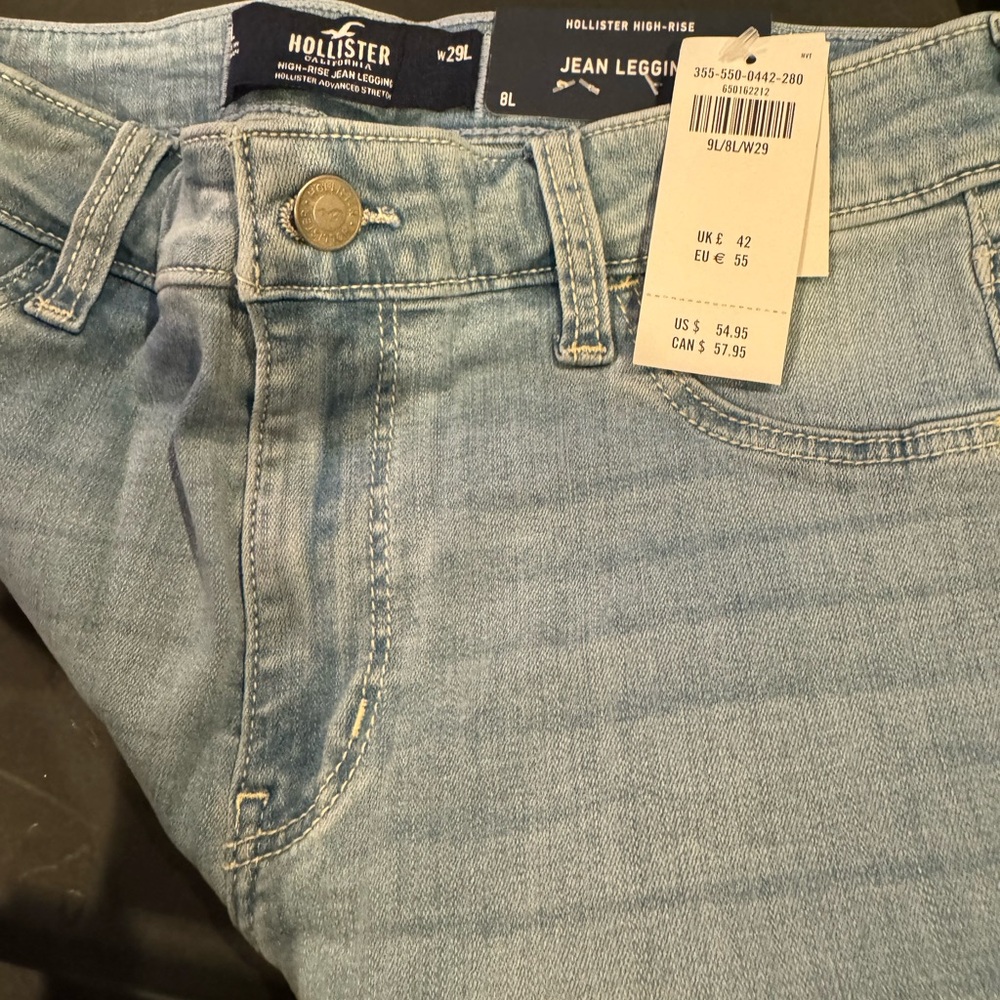 BRAND NEW Hollister High Rise Jean Leggings size 6L/W28L